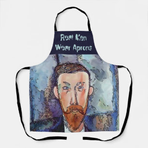 Delantal Diseño de Real Men Personalizado agregar texto, Ap