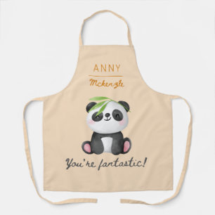 Delantal Diseño de regalo personalizado con panda y juego d