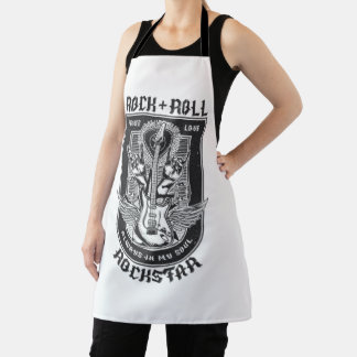 Delantal Diseño de rock de guitarra