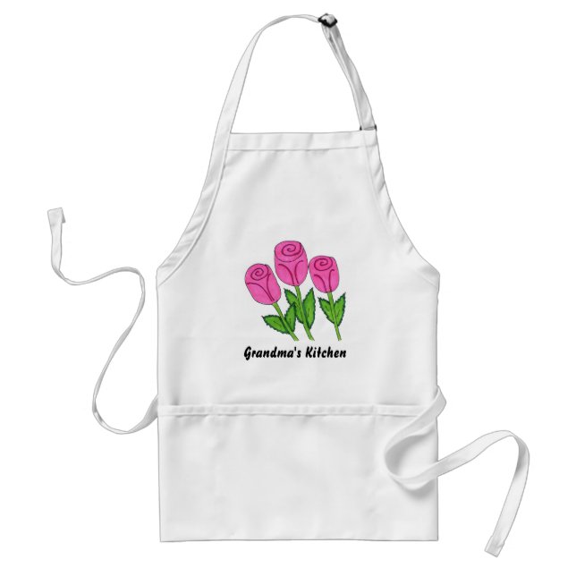 Delantal Diseño de Rosa Rosa Elegante (Frente)
