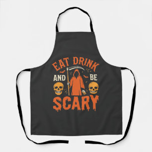 Delantal Diseño de segador espantoso come bebe Halloween_1