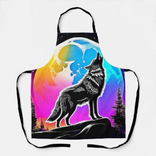 Delantal Diseño de Serenade Wolf Lunar