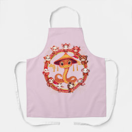 Delantal Diseño de serpientes de Año Nuevo lunar chino 1
