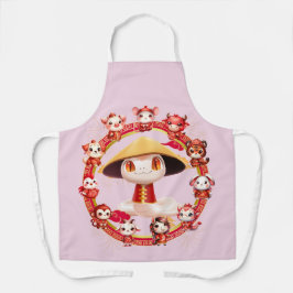 Delantal Diseño de serpientes de Año Nuevo lunar chino 3