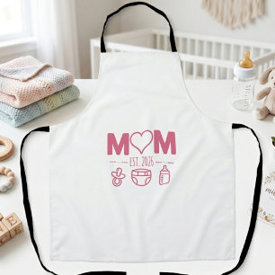 Delantal Diseño de Símbolos de Bebé del Año de Mamá Rosa Du