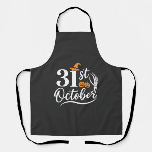 Delantal Diseño de sombrero de bruja de calabaza del 31 de