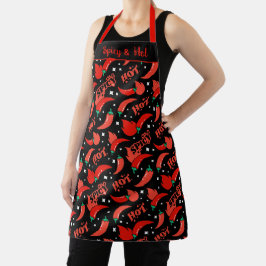 Delantal Diseño de Spicy Chili Pepper Hot Food Lover