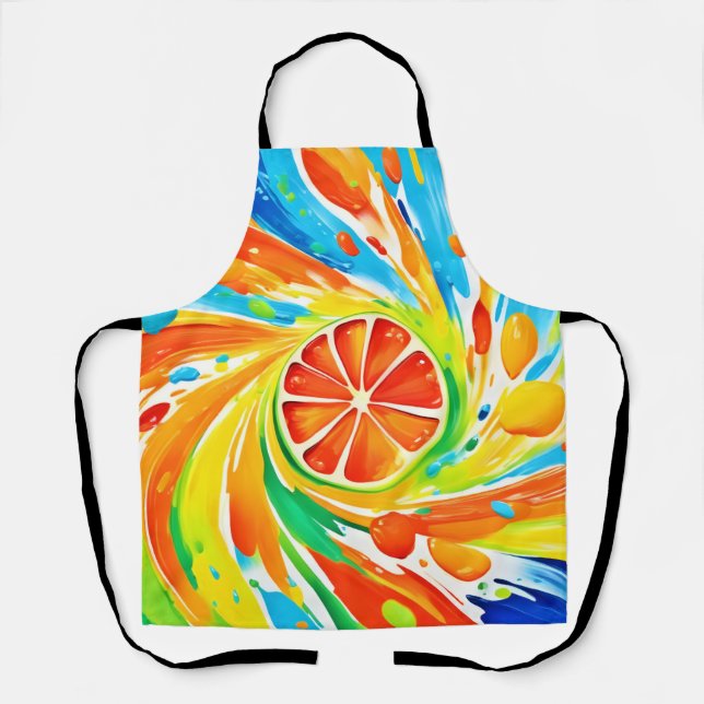 Delantal Diseño de Splash de giratoria de cítricos (Anverso)