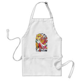 Delantal Diseño de tatuaje de Foo Dog y Loto