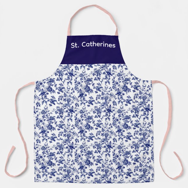 Delantal Diseño de tela azul Apron personalizado (Anverso)