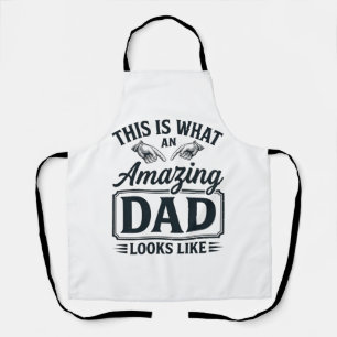 Delantal Diseño de tipografía de grabado vintage para papá
