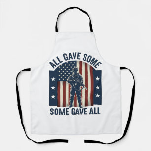 Delantal Diseño de tributo al veterano Todo dio algo Alguno