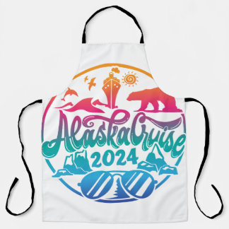 Delantal Diseño de vacaciones de cruceros en Alaska