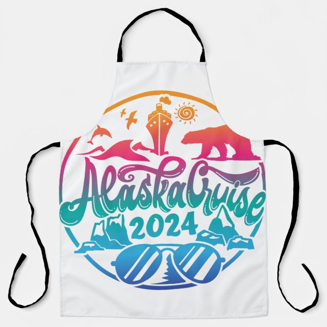 Delantal Diseño de vacaciones de cruceros en Alaska (Anverso)