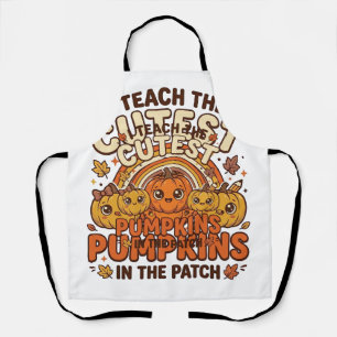 Delantal Diseño de vector de aula de otoño de calabaza de p