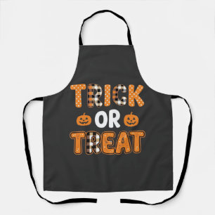 Delantal Diseño de vector de calabaza de Halloween Truco o 