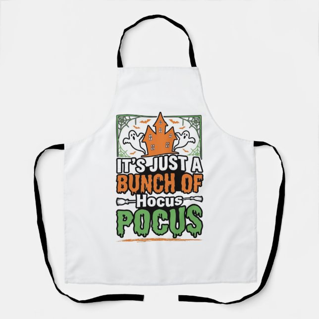 Delantal diseño de vector de cita de Halloween Hocus Pocus_ (Anverso)