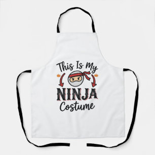 Delantal Diseño de vector de disfraz de ninja divertido de