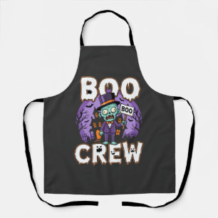 Delantal Diseño de vector de familia zombie de Halloween Bo