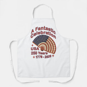 Delantal Diseño de ventilador patriótico de 250 años de EE.
