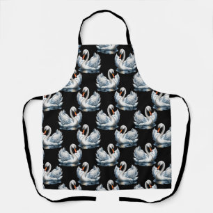 Delantal Diseño del patrón de aves de cisne