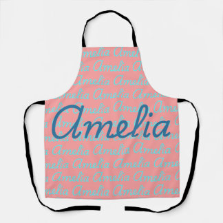 Delantal Diseño del patrón de nombres de firma de Amelia