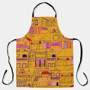 Delantal Diseño del patrón mexicano sin foco textil