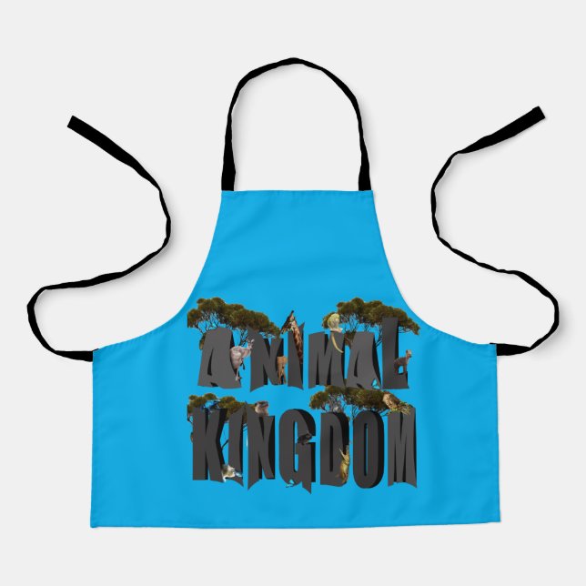 Delantal Diseño del Reino Animal, Apron de impresión comple (Anverso)