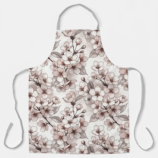 Delantal Diseño delicado de flor de cerezo (Anverso)