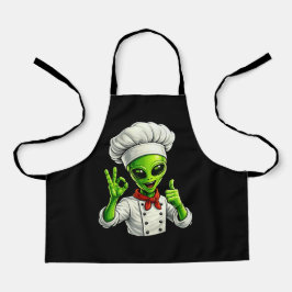 Delantal Diseño Divertido de Chef Alien Cocinero Espacial L