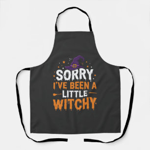 Delantal Diseño divertido de cita de brujita de Halloween