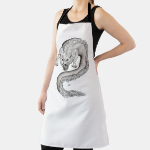 Delantal Diseño en blanco y negro de Wolfdragon