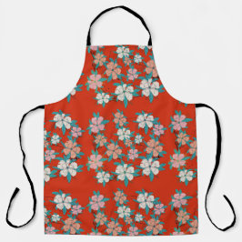 DELANTAL DISEÑO FLORAL