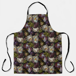 Delantal Diseño floral de Dark Academia