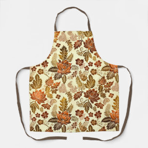 Delantal Diseño Floral Heritage Cobre Dorado Cálido