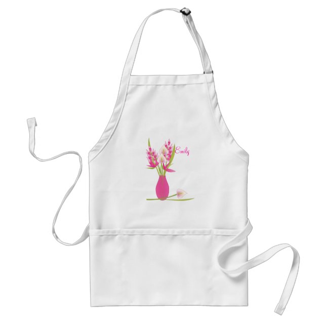 Delantal Diseño floral rosa (Frente)