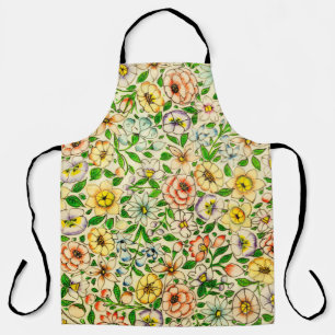 Delantal Diseño floral tradicional de primavera india