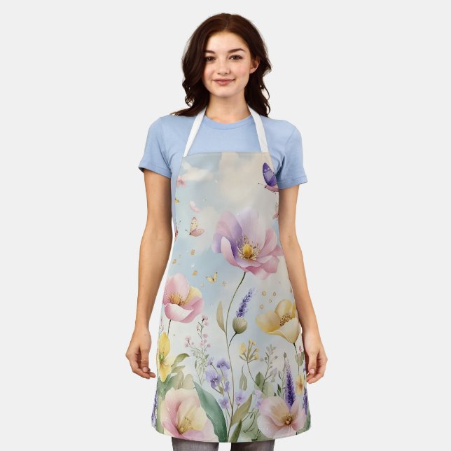 Delantal Diseño floral y de ropa de naturaleza singulares (Gastado)