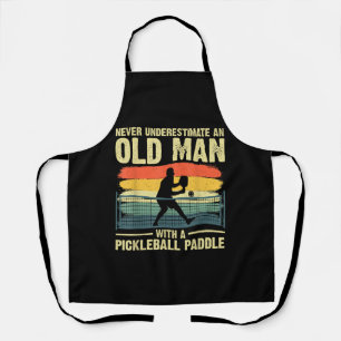 Delantal Diseño genial de pickleball para hombres abuelo pi