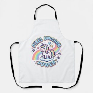 Delantal Diseño Gráfico Producto Poder Unicornio Pixel Unic