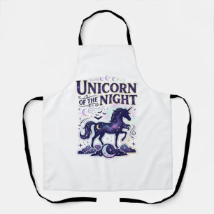 Delantal Diseño Gráfico Unicornio de la Noche Zazzle Diseño