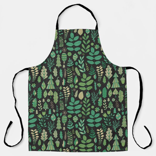 Delantal Diseño inmaculado con flores de bosque (Anverso)