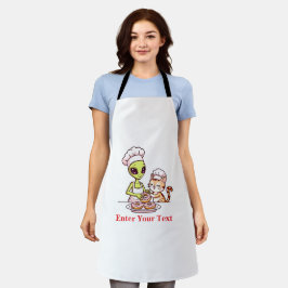 Delantal Diseño Kawaii de Gato Chef Alien Donut
