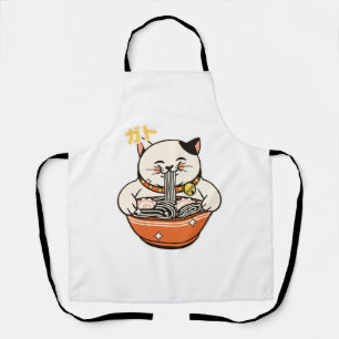 Delantal Diseño Kawaii de Ramen de Gato