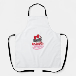 Delantal Diseño lindo con tema de béisbol "Batter Batter Sw