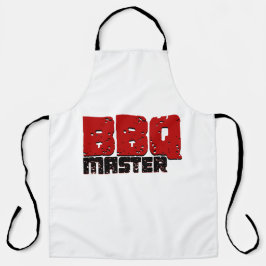 Delantal Diseño Maestro Estético De BBQ Para Amos De Grill