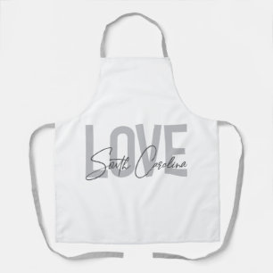 Delantal Diseño moderno, simple, genial Love South Carolina