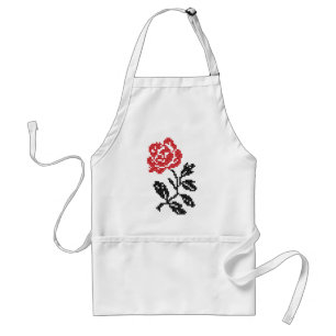 Delantal Diseño original de flores de costillas cruzadas