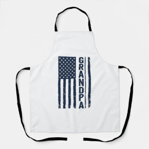 Delantal Diseño Patriótico Deteriorado Bandera Americana Ab