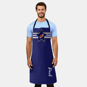 Delantal Diseño personalizable para fanático del fútbol de